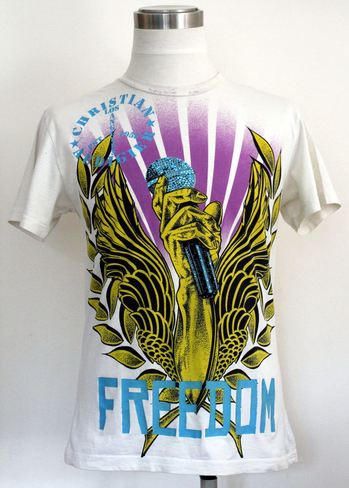 T Shirt FREEDOM - CHRISTIAN AUDIGIER - Ed HARDY T.M. 80 Issy-les-Moulineaux (92)