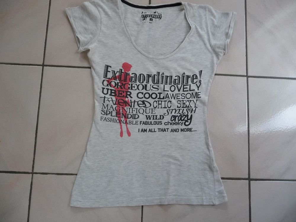 Tee-shirt gris chin� marque ATMOSPHERE Taille 36 6 Celles-sur-Belle (79)