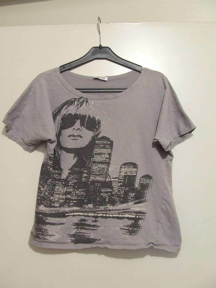 T-shirt gris, manche courte, Pimkie, Taille S (36) 1 Bagnolet (93)