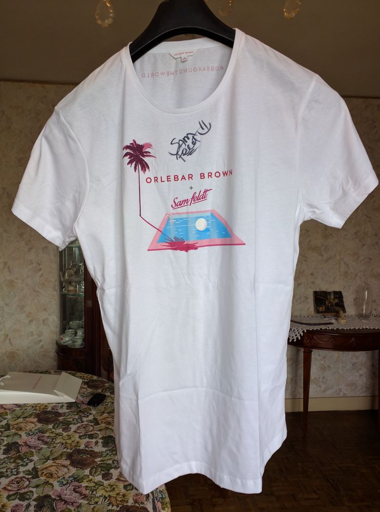 T-shirt homme Orlebar Brown sign� par Sam Feldt - taille L 35 Villemomble (93)