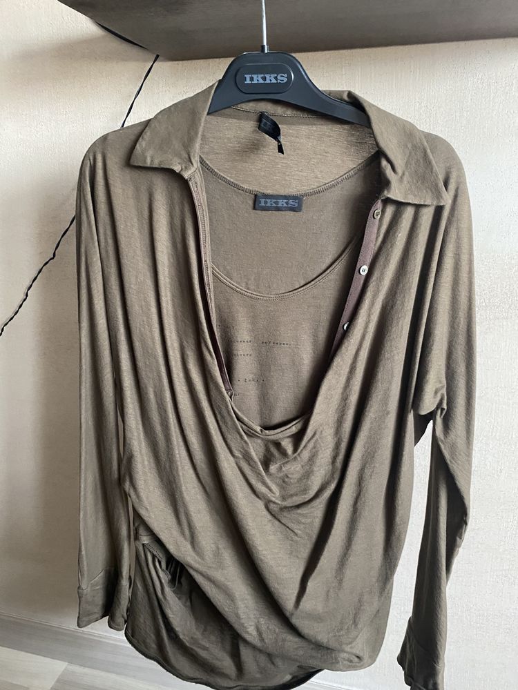 tee shirt 2/1 kaki IKKS t M 12 Thionville (57)