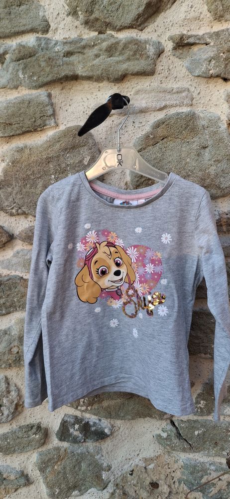Tee-shirt m/ longues gris Pat patrouille Stella taille 7 ans 3 Villiers (86)