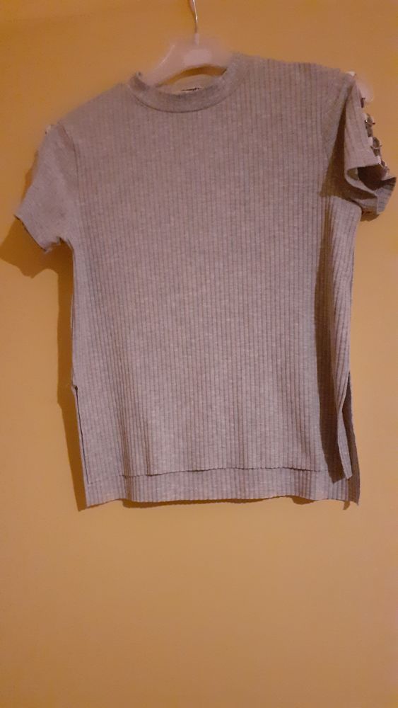 Tee-shirt manches courtes gris pour fille taille XS 3 Grisolles (82)