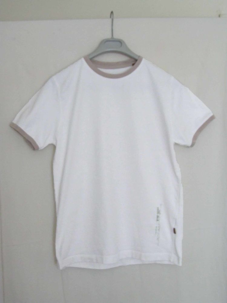 Tee-shirt manches courtes, col rond BRICE Blanc Taille L TBE 5 Bagnolet (93)
