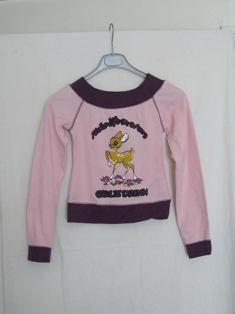 Tee-shirt manches longues JENNYFER Violet et rose Taille M 4 Bagnolet (93)