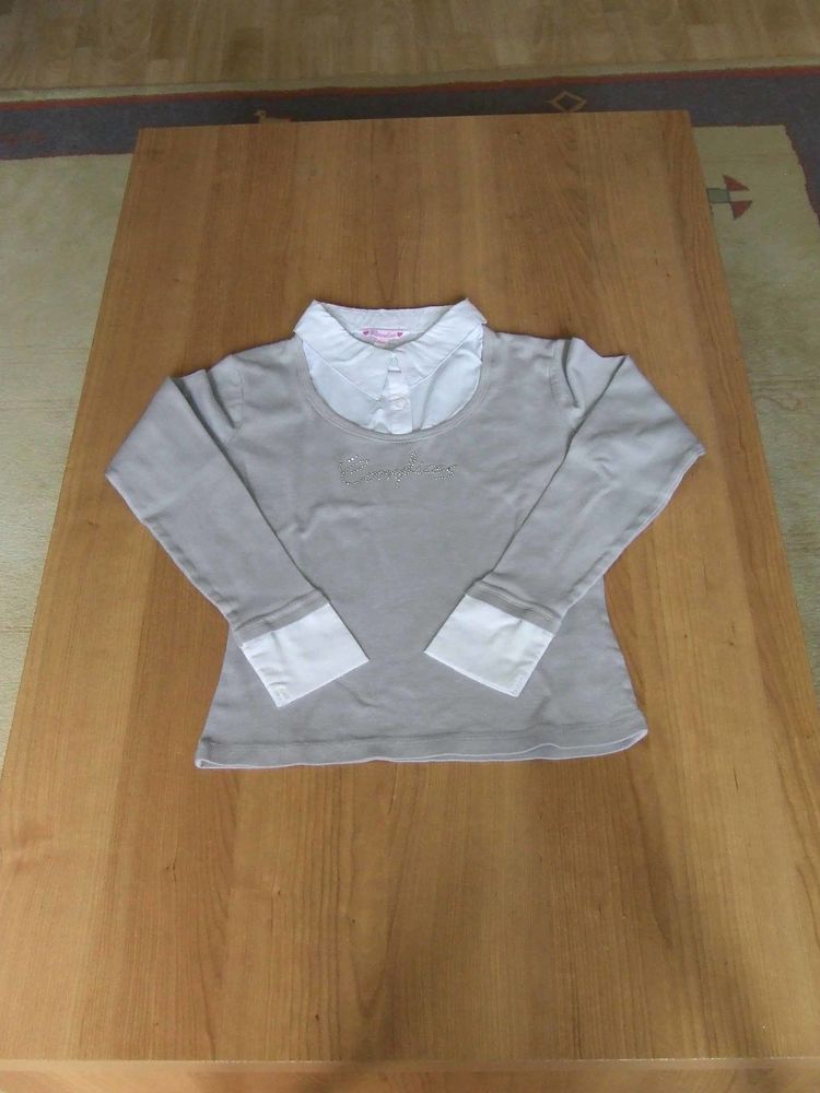 Tee-shirt manches longues 2 en 1, Gris clair, 16�ans, TBE 5 Bagnolet (93)