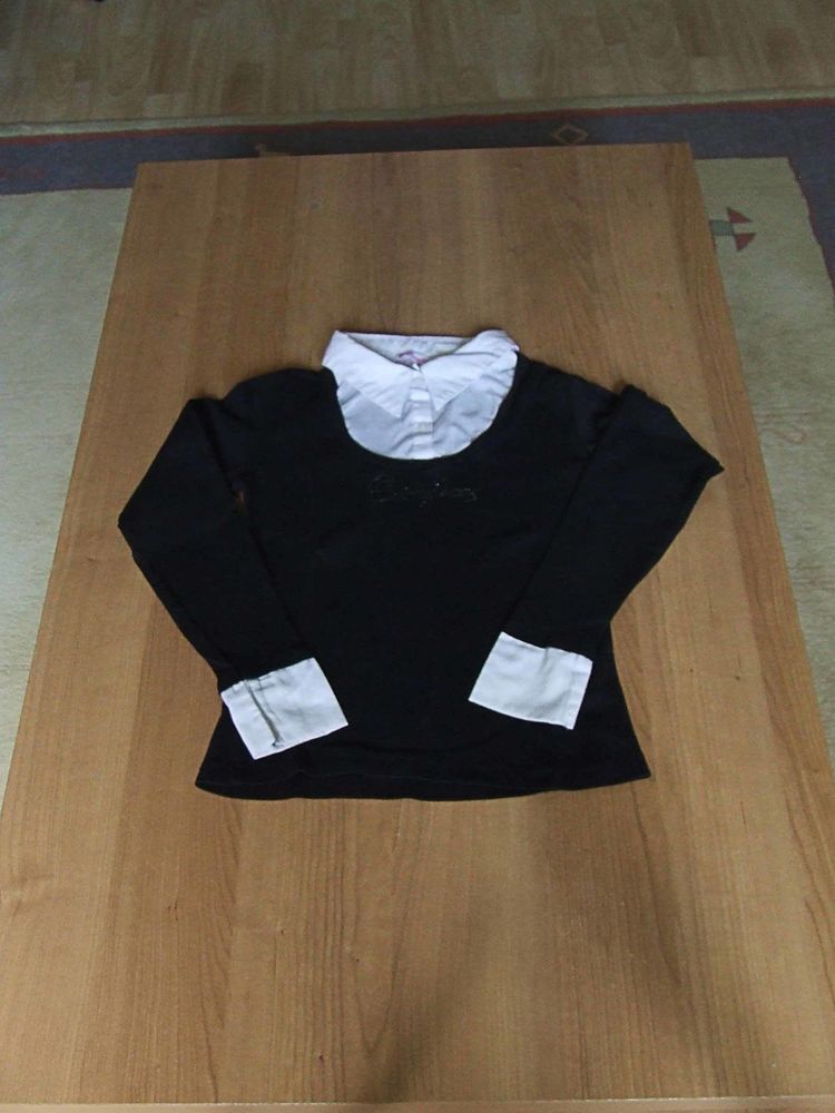 Tee-shirt manches longues 2 en 1, Noir, 16�ans, TBE 5 Bagnolet (93)