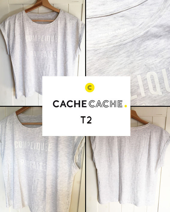 T-shirt à message CACHE CACHE T2 7 Marcq-en-Barœul (59)