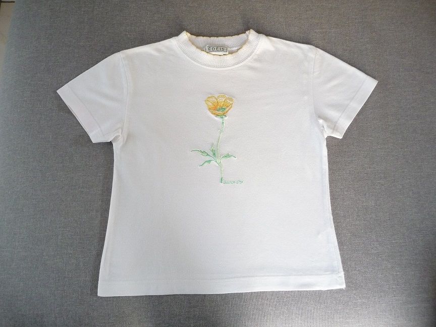 Tee-shirt motif brod� bouton d'or taille 4 ans 6 Celles-sur-Belle (79)