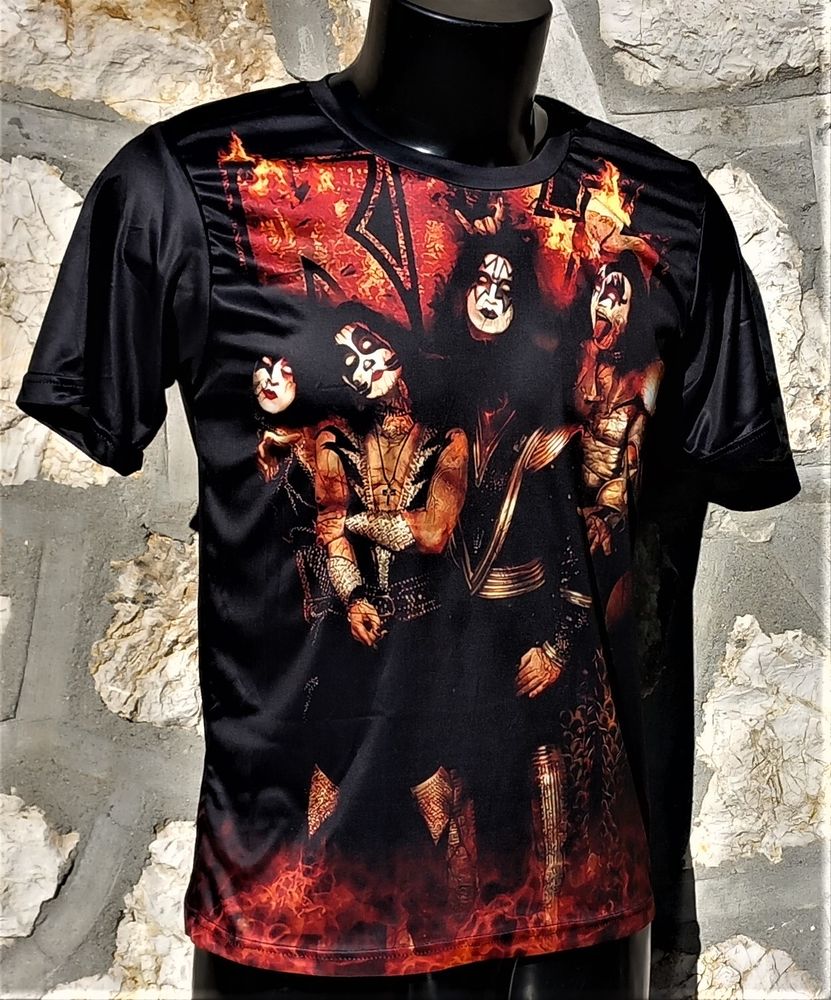TEE SHIRT NOIR groupe de rock KISS 15 La Gaude (06)