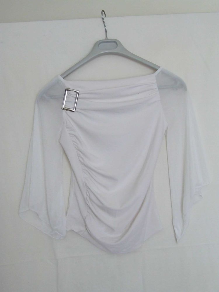 Tee-shirt près du corps, voiles, Blanc, T. 38 40 (M) 3 Bagnolet (93)