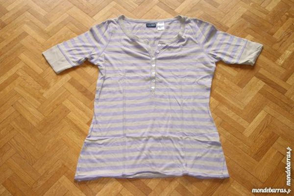 Tee-shirt rayures et boutons (V11) 2 Tours (37)