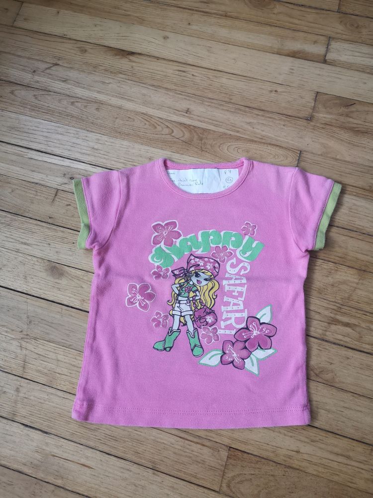 F 9 E (32) - 4 ans - Tee-shirt rose  Premier R�le  0.5 Paris 13 (75)
