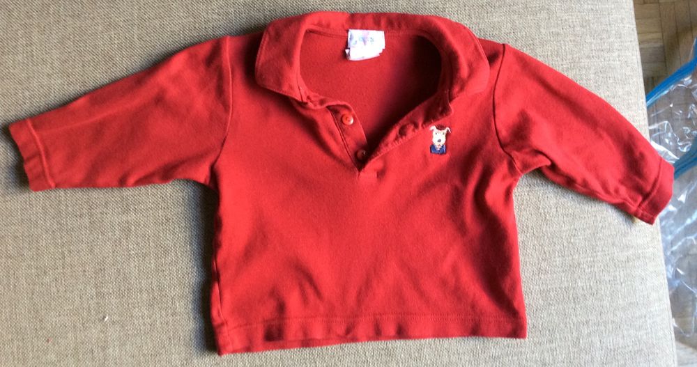 T-shirt rouge Jacadi manches longues - 12 mois 1 Paris 17 (75)
