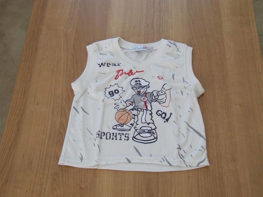 Tee-shirt sans manches, �cru, 6�ans, TBE 1 Bagnolet (93)