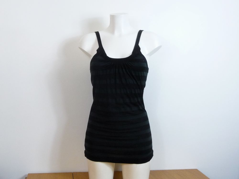 Top/ Tee Shirt Viscose Coton Noir � Rayure Horizontal-Promod 8 Paris 15 (75)