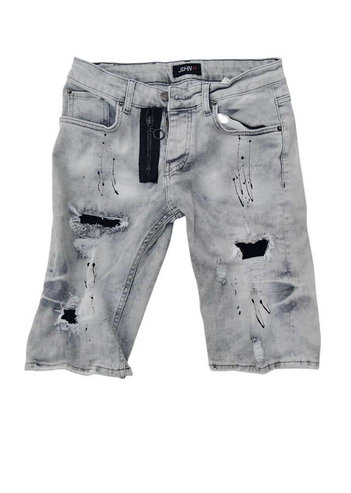 SHORT JEAN John H. Gris Clair - Taille 38 (S) - Coupe Slim - 20 Paris 10 (75)