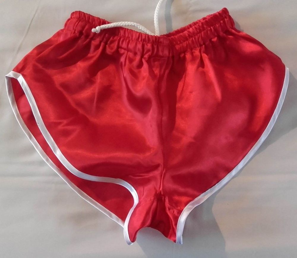 Short Nylon Satin Vintage Rouge liser� Blanc Taille S 40 20 Lyon 3 (69)