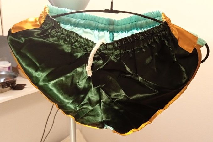 Short Nylon satin Vintage vert fonc�/vert clair Size S/L 40 20 Lyon 3 (69)