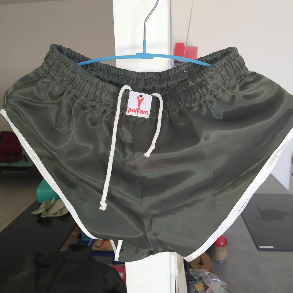 Short Vintage Nylon Polyamid Bronze-blanc 3 size S40 M44 L48 32 Lyon 3 (69)