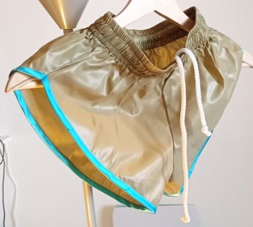 Short Vintage Nylon Polyamide Beige/Bleu ciel Size S 40 22 Lyon 3 (69)