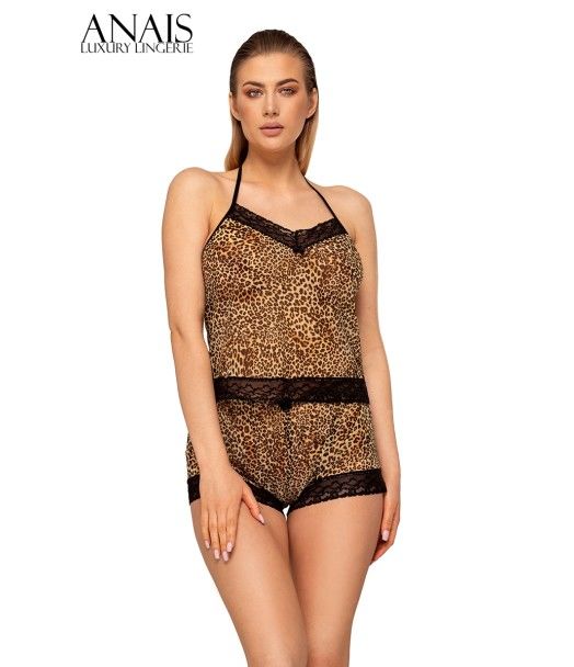 Shorty et caraco Elvera - S/M - Leopard 34 Avion (62)