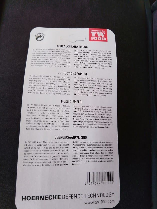 SHRILALARM ALARME DE POCHE  MZADE IN GERRMANY 19 Tournon-sur-Rh�ne (07)