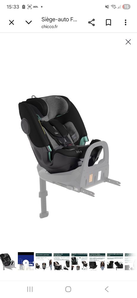 Si�ge-auto Chicco FullSeat 360 i-Size sans base (61-150 cm) 200 Saint-Aun�s (34)