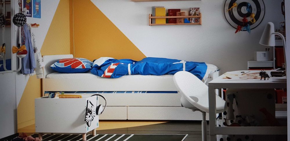 Lit simple 90x200 IKEA SLAKT 200 Valdoie (90)