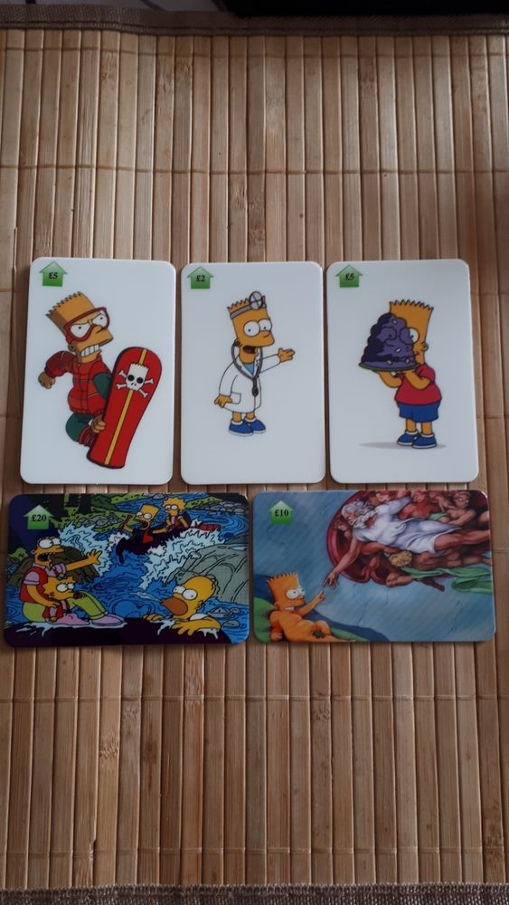 Simpson 5 t�l�cartes neuves  - 5 euros pi�ce 5 Villemomble (93)