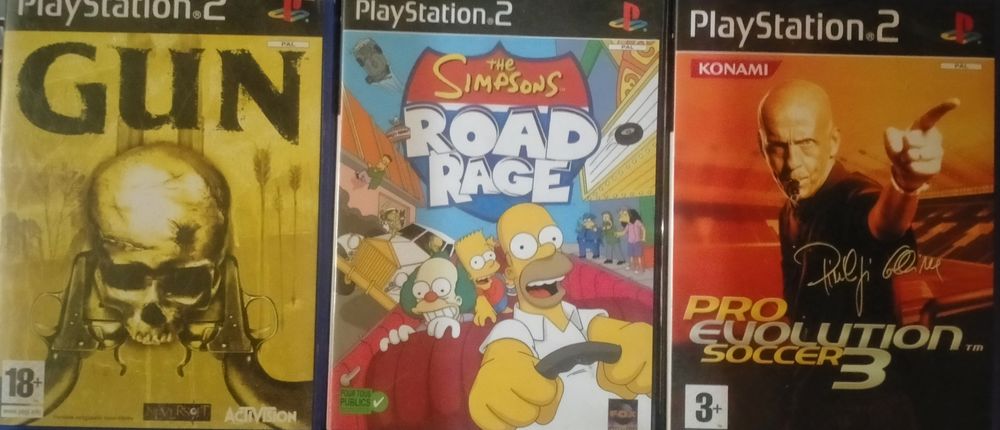The Simpsons Road Rage + Gun + P.E.S. 3 - Jeux Video PS2 28 Aulnay-sous-Bois (93)