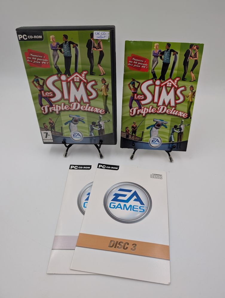 Jeu PC Les Sims Triple Deluxe en boite, complet (Cl� CD incl 6 Vulbens (74)