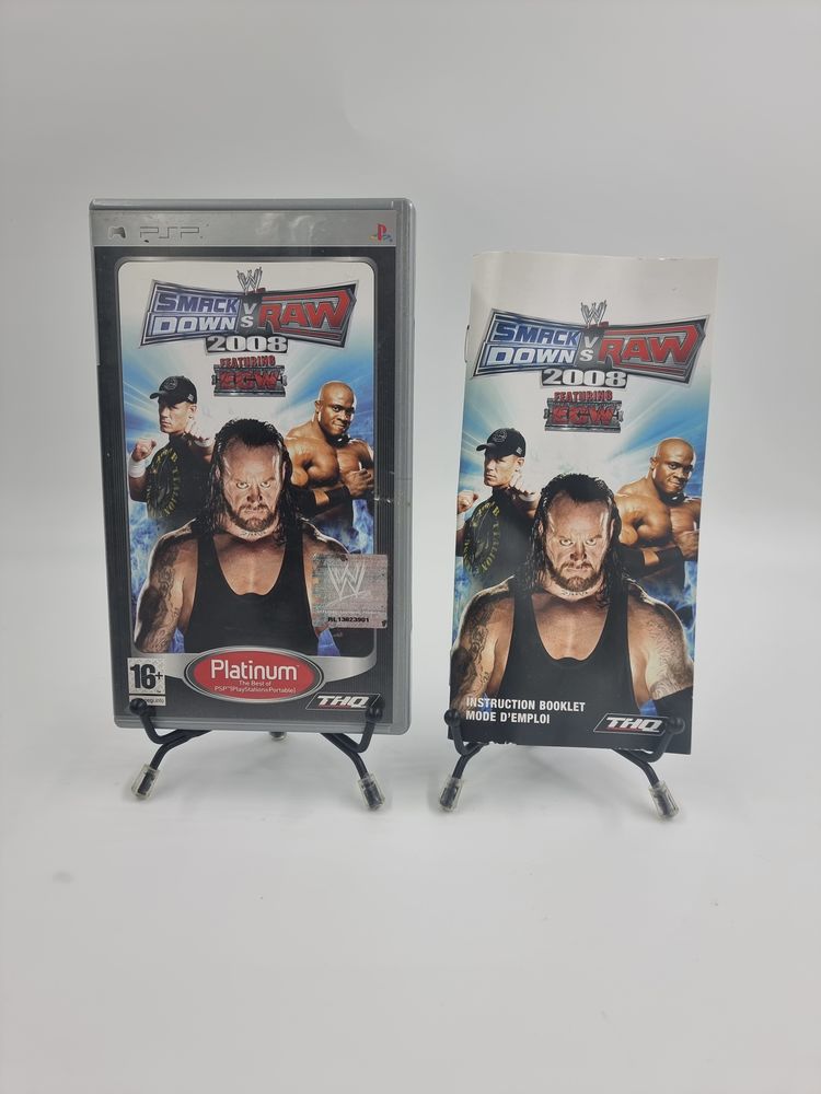 Jeu PSP W SmackDown vs Raw 2008 (Platinum) en boite, complet 3 Vulbens (74)