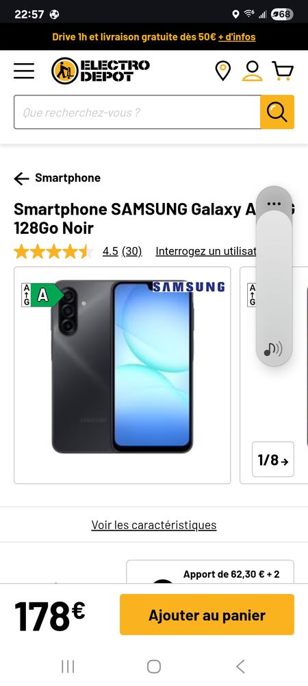 Smartphone a17 neuf Samsung 128go avec chargeur et coque rab 160 Montb�liard (25)