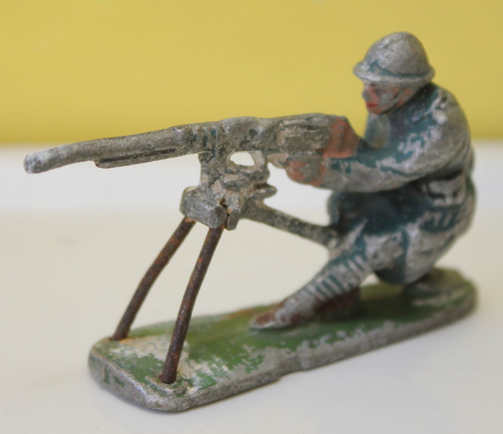 Soldat 1ere guerre mondiale mitrailleuse alu et fer 15 Issy-les-Moulineaux (92)