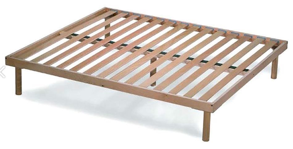 Sommier Pin � Lattes - 190 x 140 cm - avec Pieds 0 Aureilhan (65)