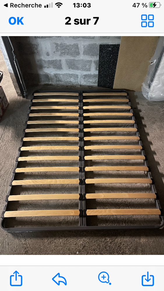 Sommier � lattes + matelas m�moire de forme. 180 Nice (06)