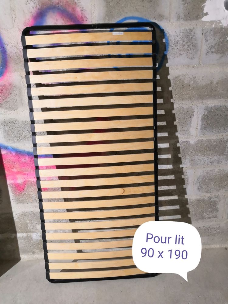 Sommier � lattes 90 x 190 15 Courdimanche (95)