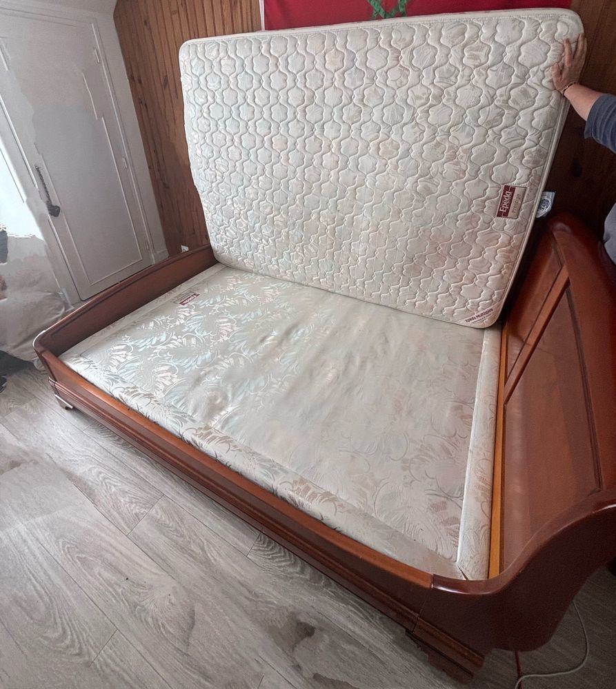 Lit, sommier et matelas avec table de nuit 120 Rez� (44)