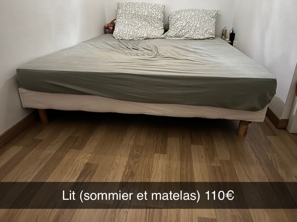 Lit (sommier et matelas) 110 Orl�ans (45)