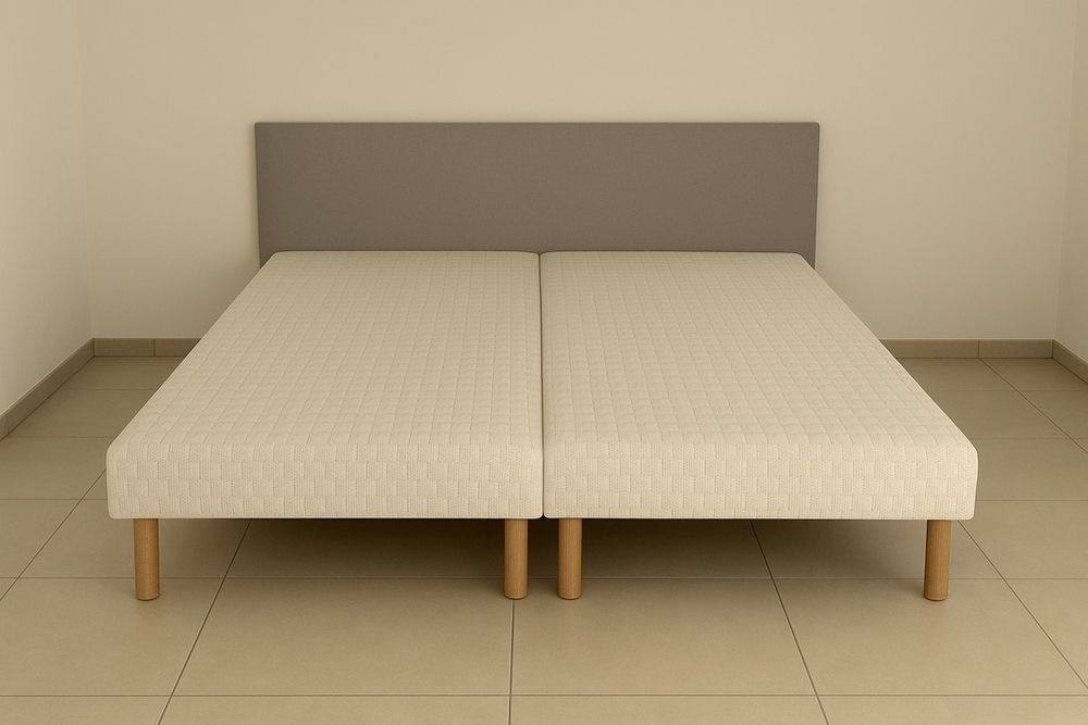 Sommier tapissier 2x90x200 + t�te de lit 90 Al�s (30)