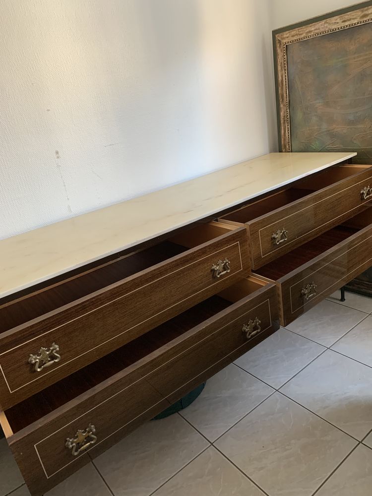 SOMPTUEUX ENFILADE/COMMODE/BAHUT BOIS : MARBRE & BOIS NOBLE 750 Nice (06)