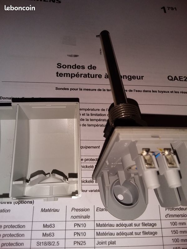 Sonde de temp�rature � plongeur QAE22A SIEMENS 40 Serres-Castet (64)