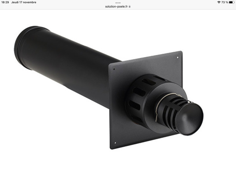 Sortie horizontale r�glable VENTOUSE pour po�le granul�s.
168 Mende (48)