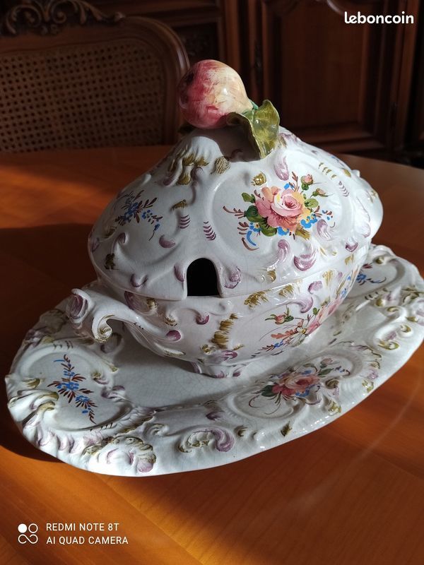 Soupi�re en fa�ence craquel�e 20 Ingr� (45)