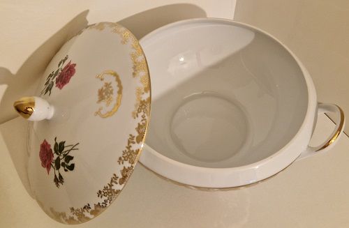 Soupi�re vintage motif fleurs roses (exp�dition possible) 35 Argent-sur-Sauldre (18)