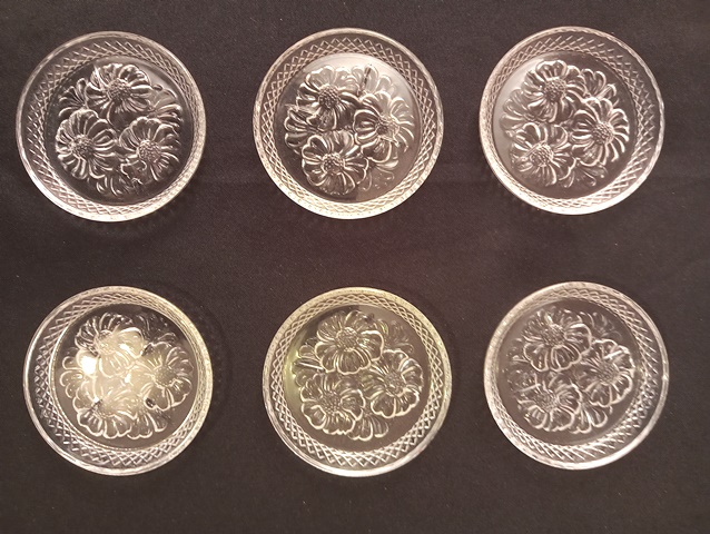 Dix sous-verres   Breteuil   Cristal d'Arques France 15 Sannois (95)