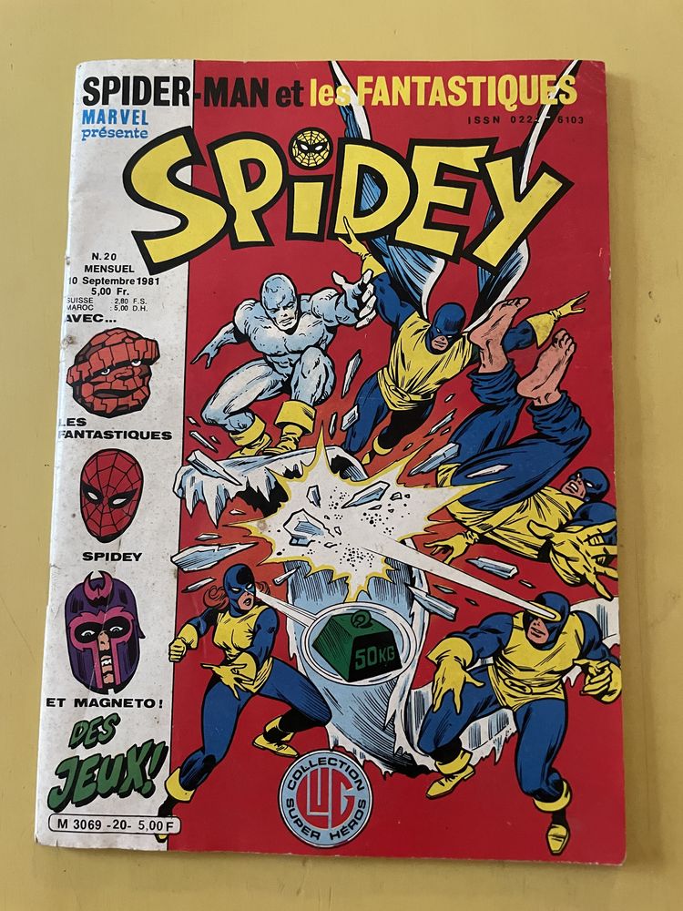 BD SPIDEY N�20 de 09-1981 SPIDER-MAN Les Fantastiques Marvel 42 Vigneux-sur-Seine (91)