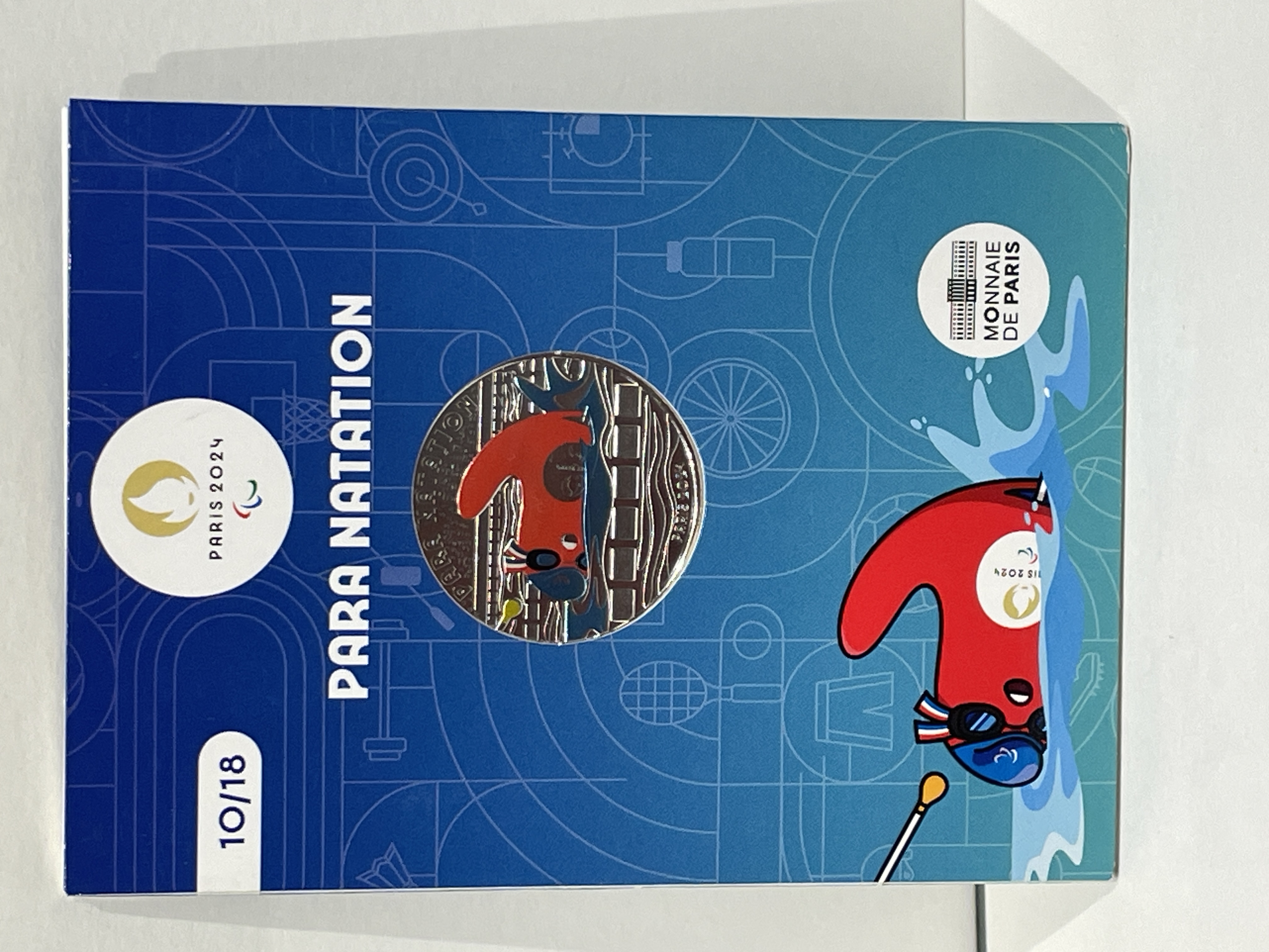 Sport de 10e argent JO Paris 2024 - Mascotte Para natation 36 Dourdan (91)