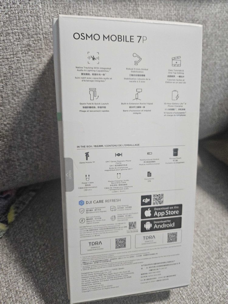 Stabilisateur Nacelle DJI Osmo Mobile 7P pour iPhone, Android, Suivi natif, ��clairage, Nacelle pour 3 axes, Lancement rapide, tr�pied int�gr�s 115 Neuilly-sur-Marne (93)